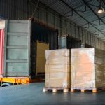 Package,Boxes,Wrapped,Plastic,Stacked,On,Pallets,Load,Into,Cargo