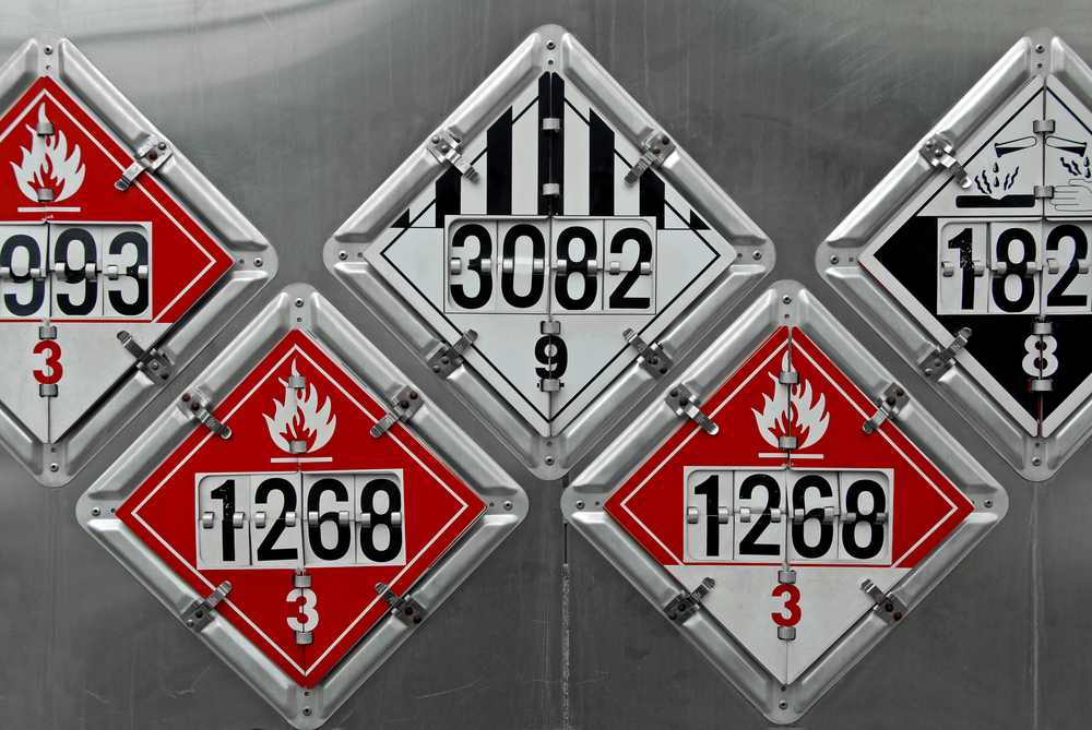 Usdot,Hazardous,Materials,Transportation,Placards,On,Rear,Of,A,Fuel