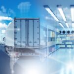 Truck,With,Refrigerated,Container.,Refrigerator,Inside,Truck.,Machine,For,Transporting